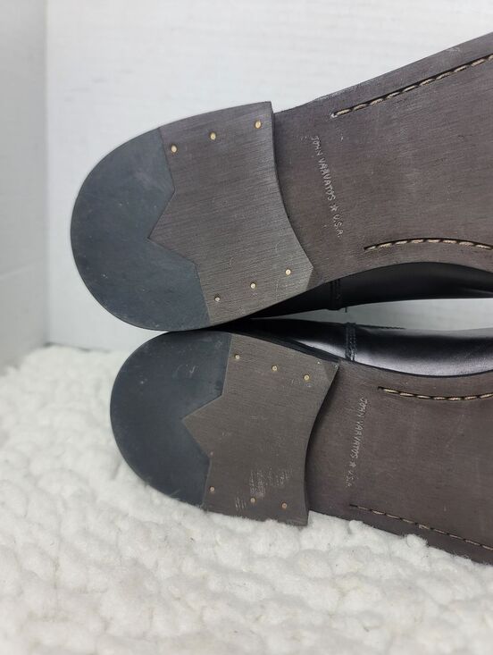John Varvatos USA Chelsea Boots Mens Size 10.5M Black Leather Pull On Almond Toe